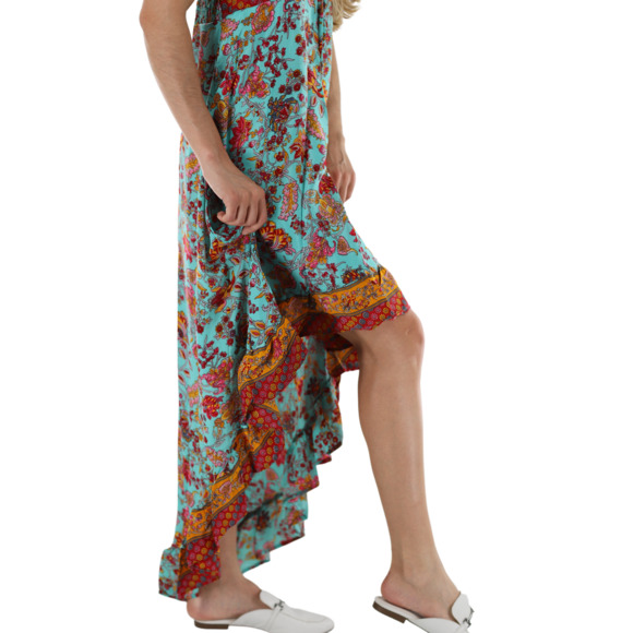 La Fiorentina Flowy Strappy "Teresa" Dress with High/Low Bottom - Picture 3 of 4